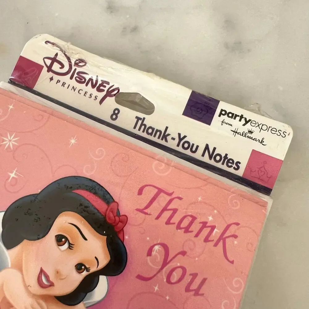 Vintage Disney Princess Thank You Cards / Set of 8
